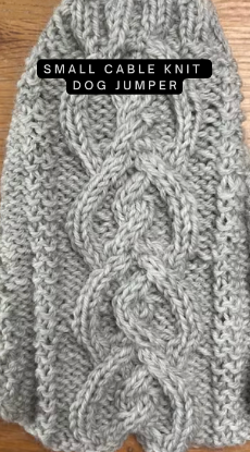 Picture of Hand Knit Cable Dog Jumper